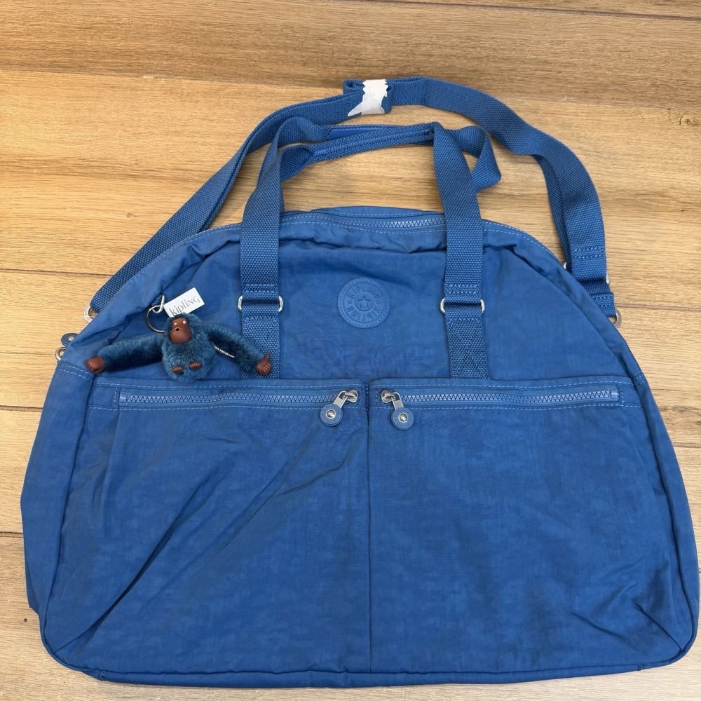 NWT Kipling Eugina XL Weekender Duffle Bag (MSRP $139) Rebel Navy Blue
